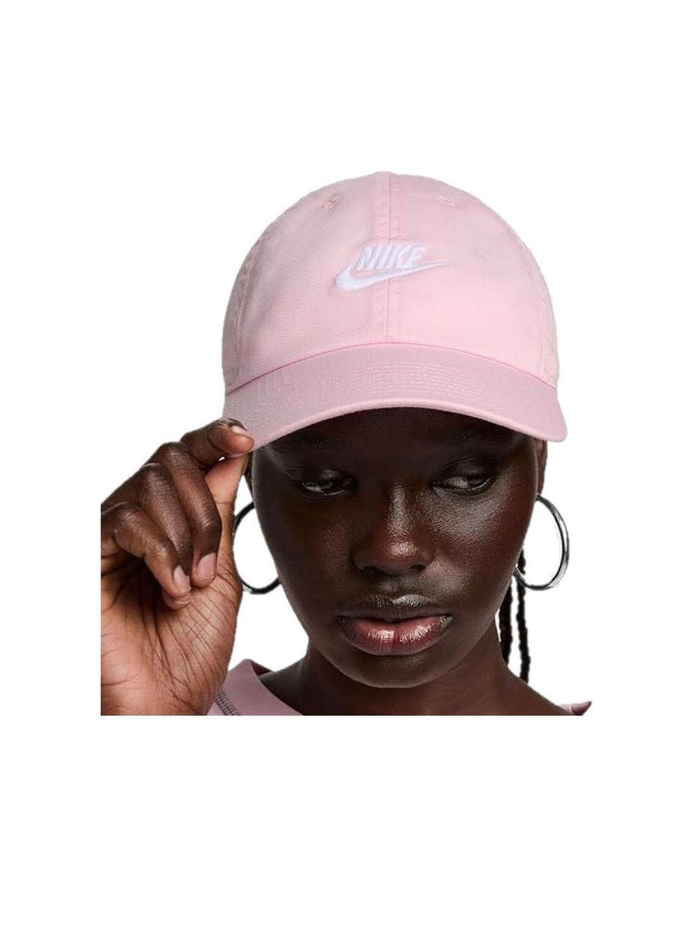 Unisex Adult Club Unstructured Futura Wash Cap Hat | Pink Foam, White | Size XL